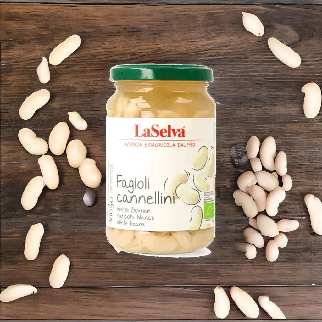 Organic Cannellini Beans Boiled La Selva Organic Farm