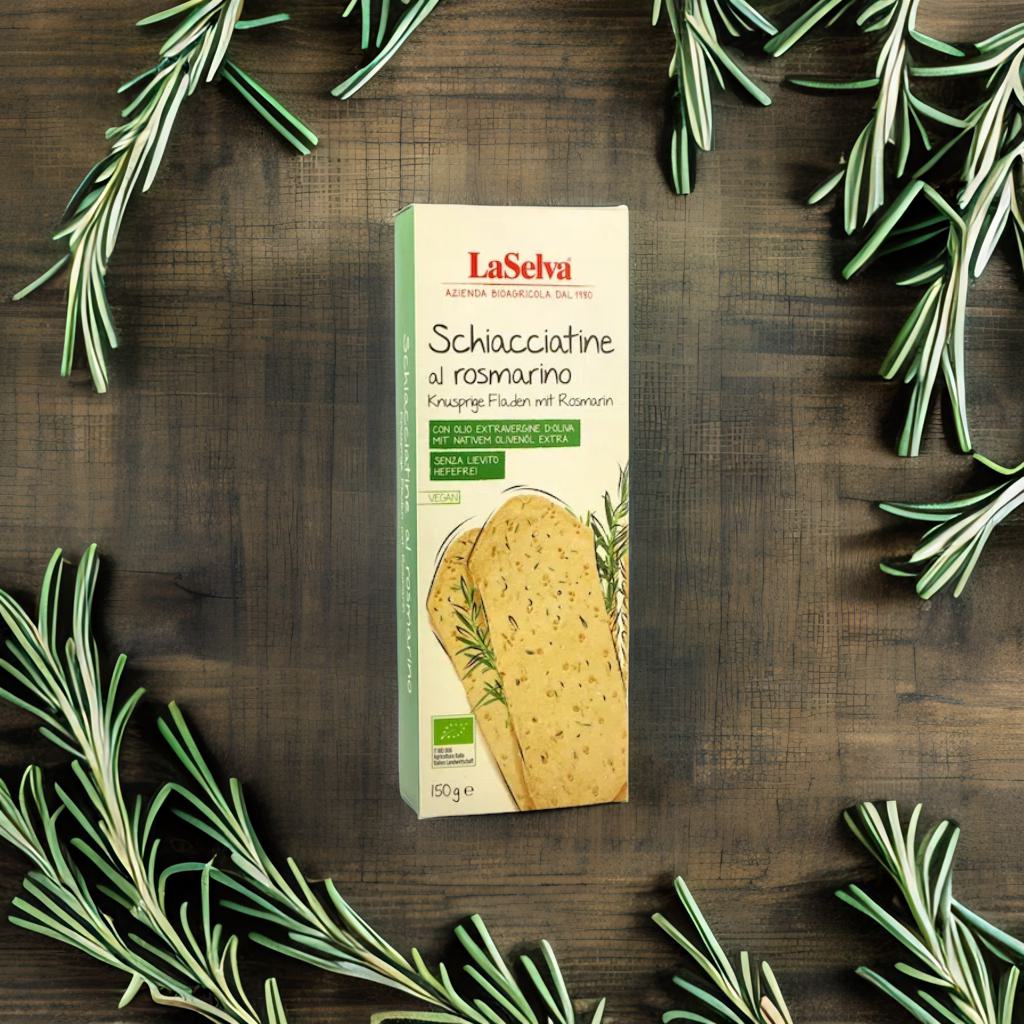Organic rosemary flatbreads La Selva Organic Farm